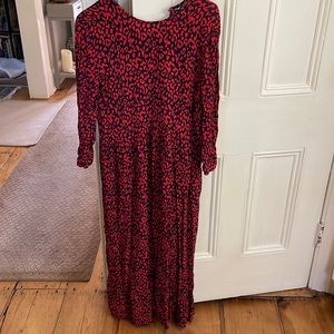 Leopard midi dress